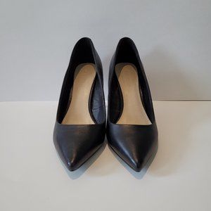 Leather Heels (Size US 7) - Black